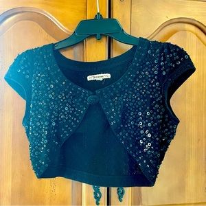 Forever 21 Short Sleeve Beaded Shrug